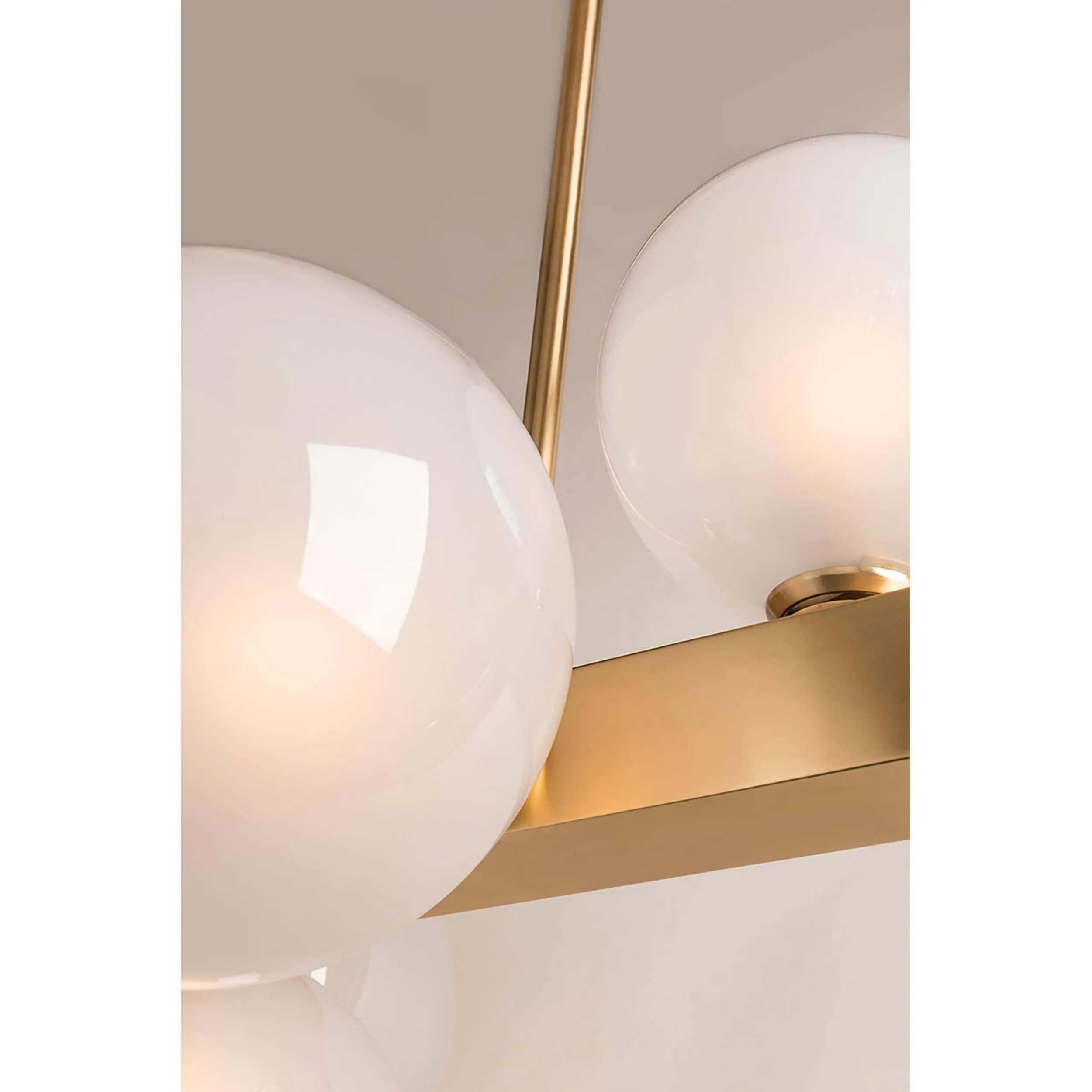 Hinsdale 7 Light Island, Aged Brass