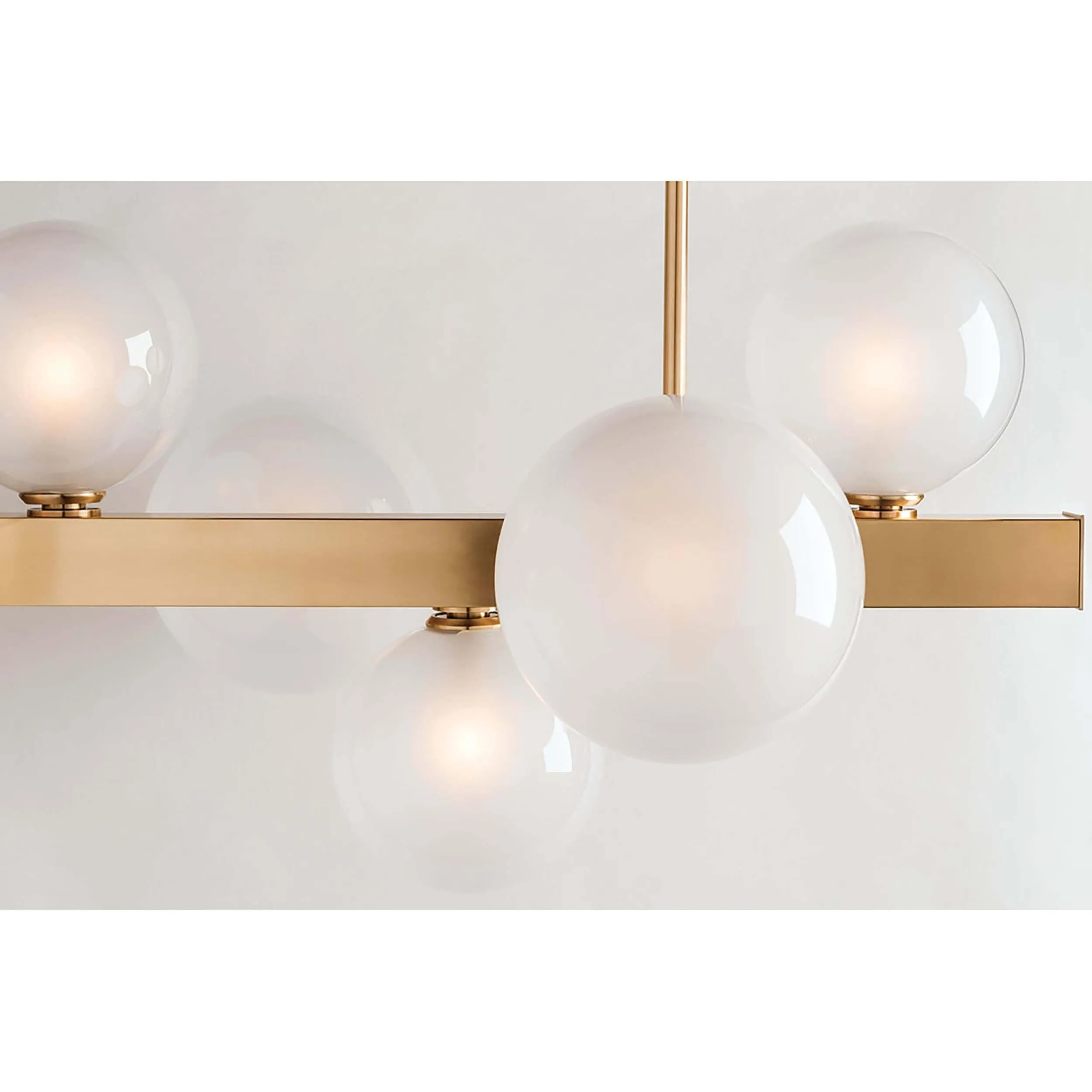 Hinsdale 7 Light Island, Aged Brass