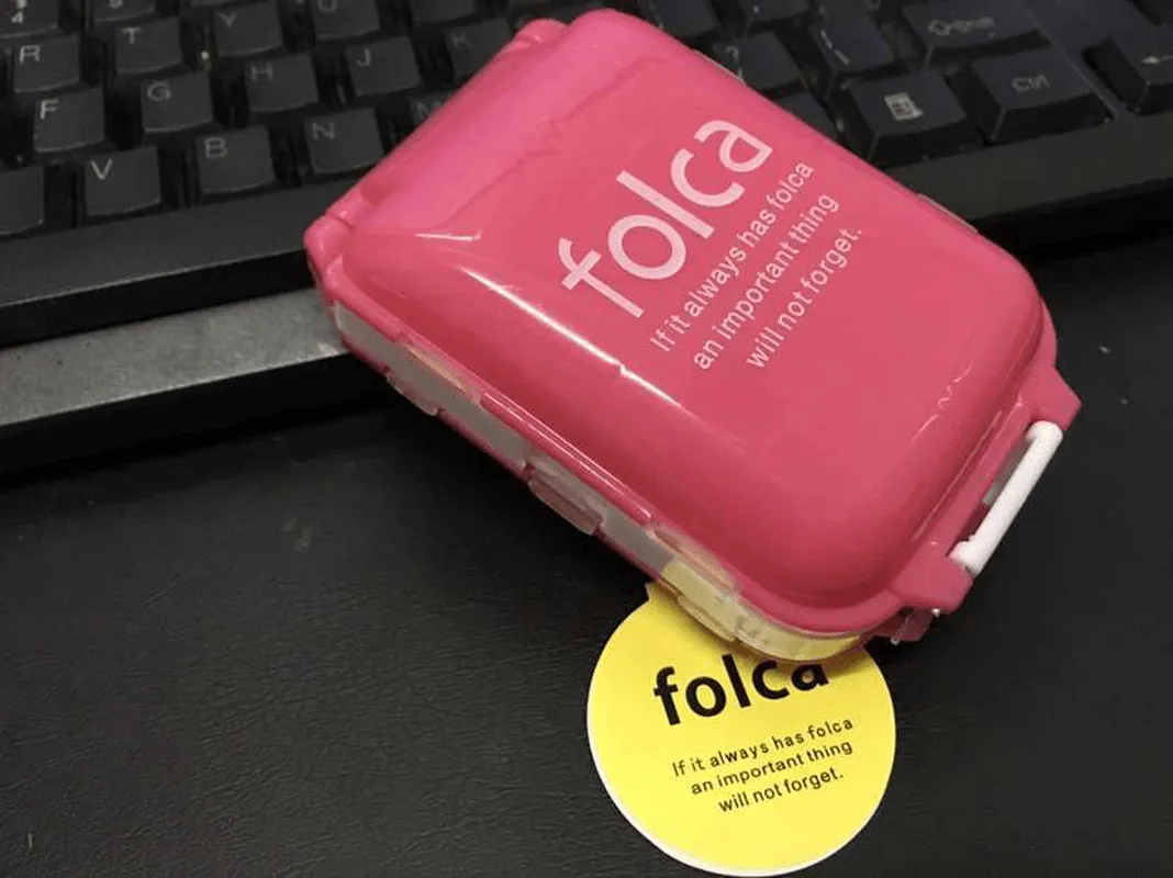 Honana HN-PB011 Portable 8 Compartments Pill Case Foldable 3 Layers Pill Organizer Medicine Box