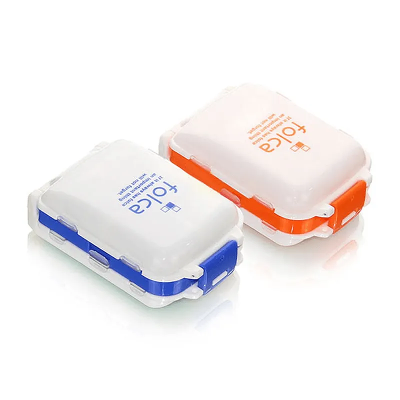 Honana HN-PB011 Portable 8 Compartments Pill Case Foldable 3 Layers Pill Organizer Medicine Box