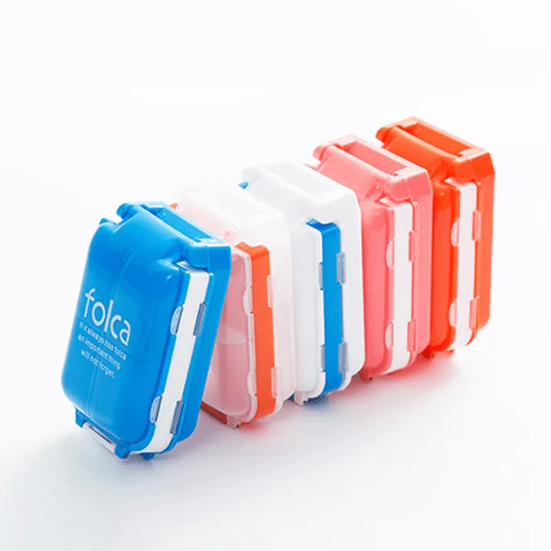Honana HN-PB011 Portable 8 Compartments Pill Case Foldable 3 Layers Pill Organizer Medicine Box