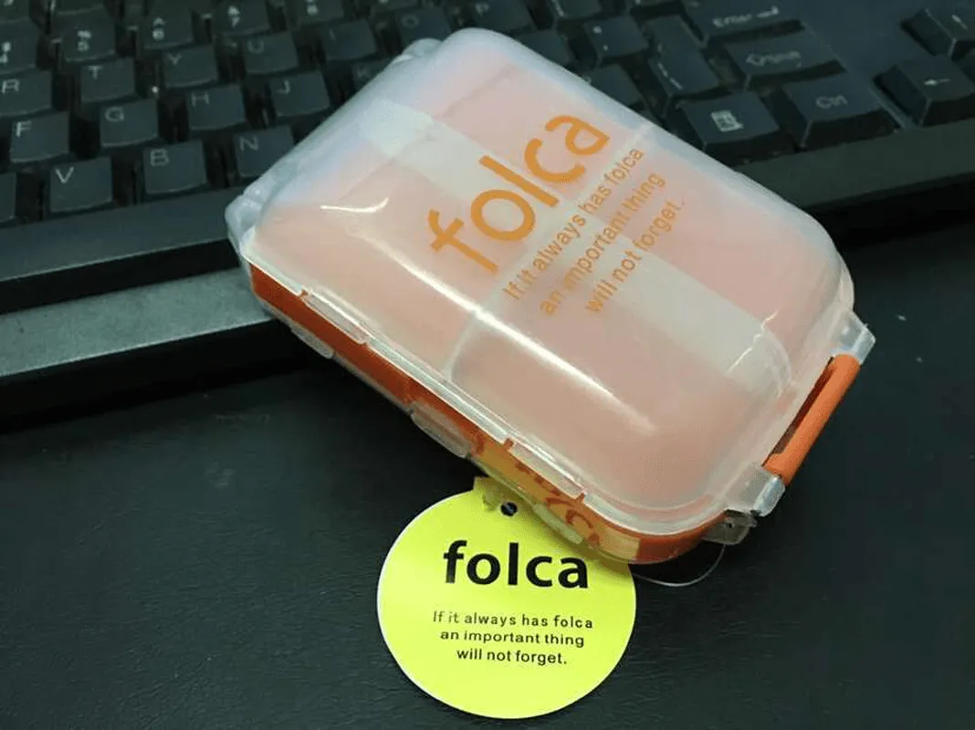 Honana HN-PB011 Portable 8 Compartments Pill Case Foldable 3 Layers Pill Organizer Medicine Box
