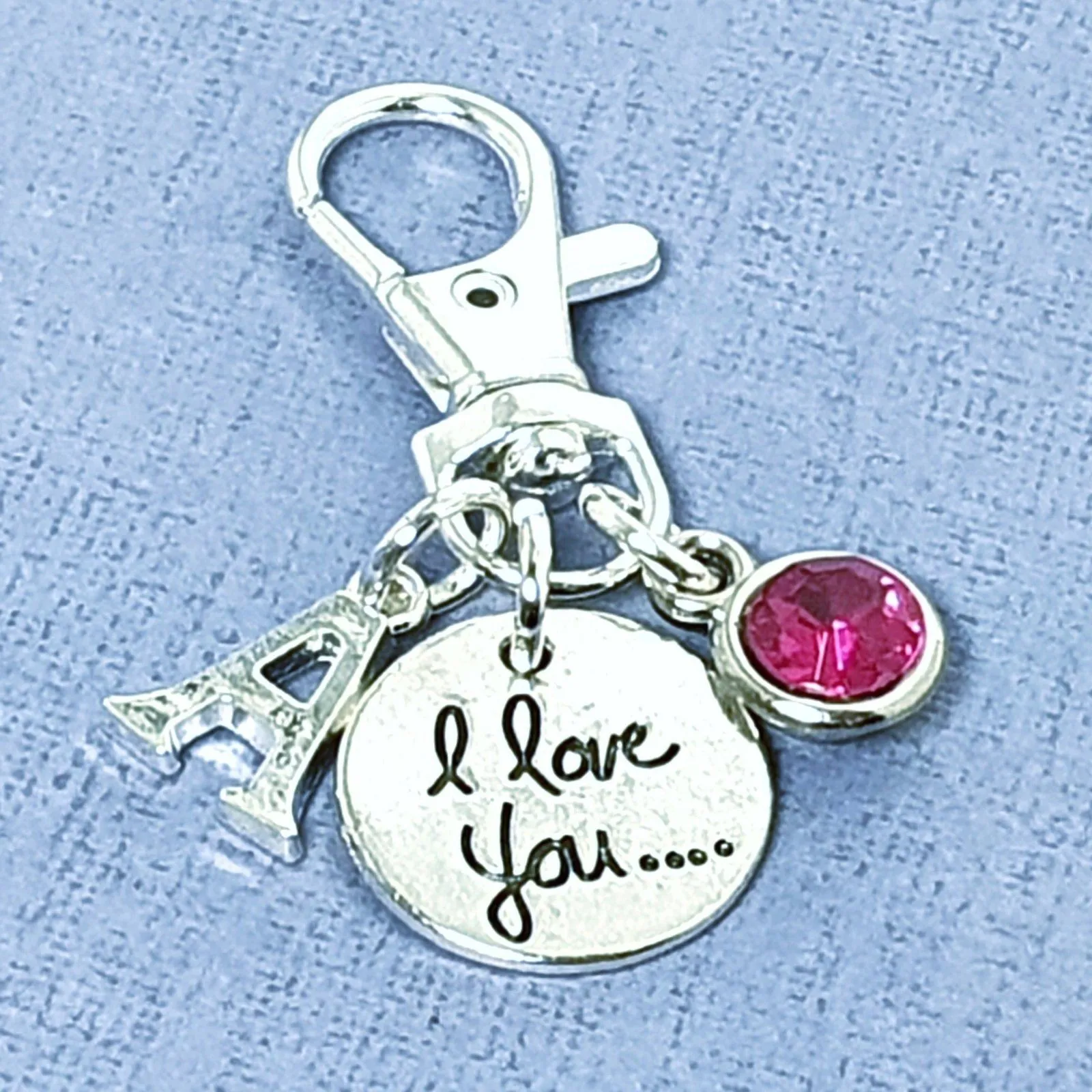 I Love You Bag Clip - Silver