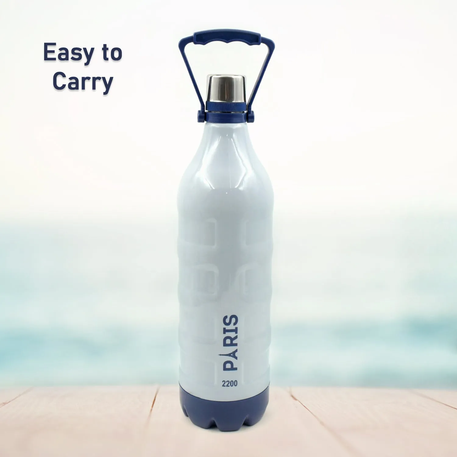 Insulated BPA-Free Sports Water Bottle with Handle, 2200 ml