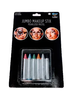 Jumbo Pearlized Pastel Makeup Sticks | 6pcs