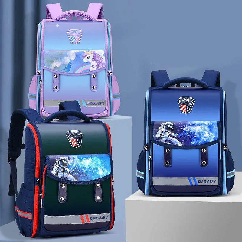 Kids Backpack for School Boys Girls Space Astronaut Unicorn Preschool Bookbag