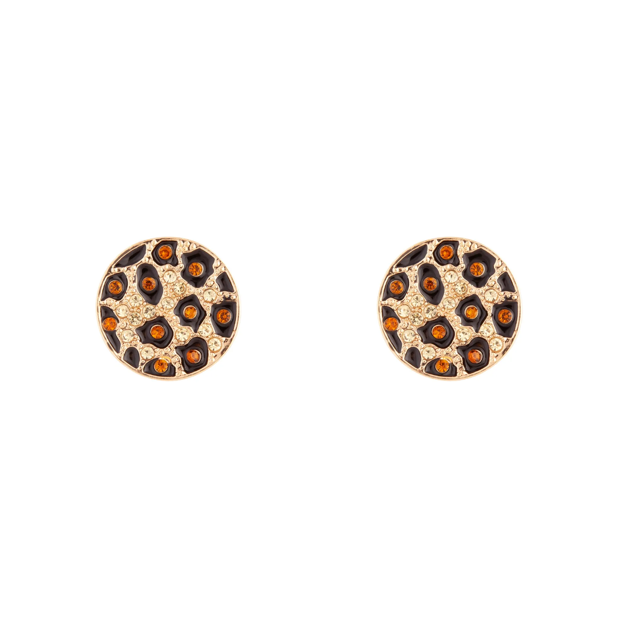 Leopard Glam Circle Stud