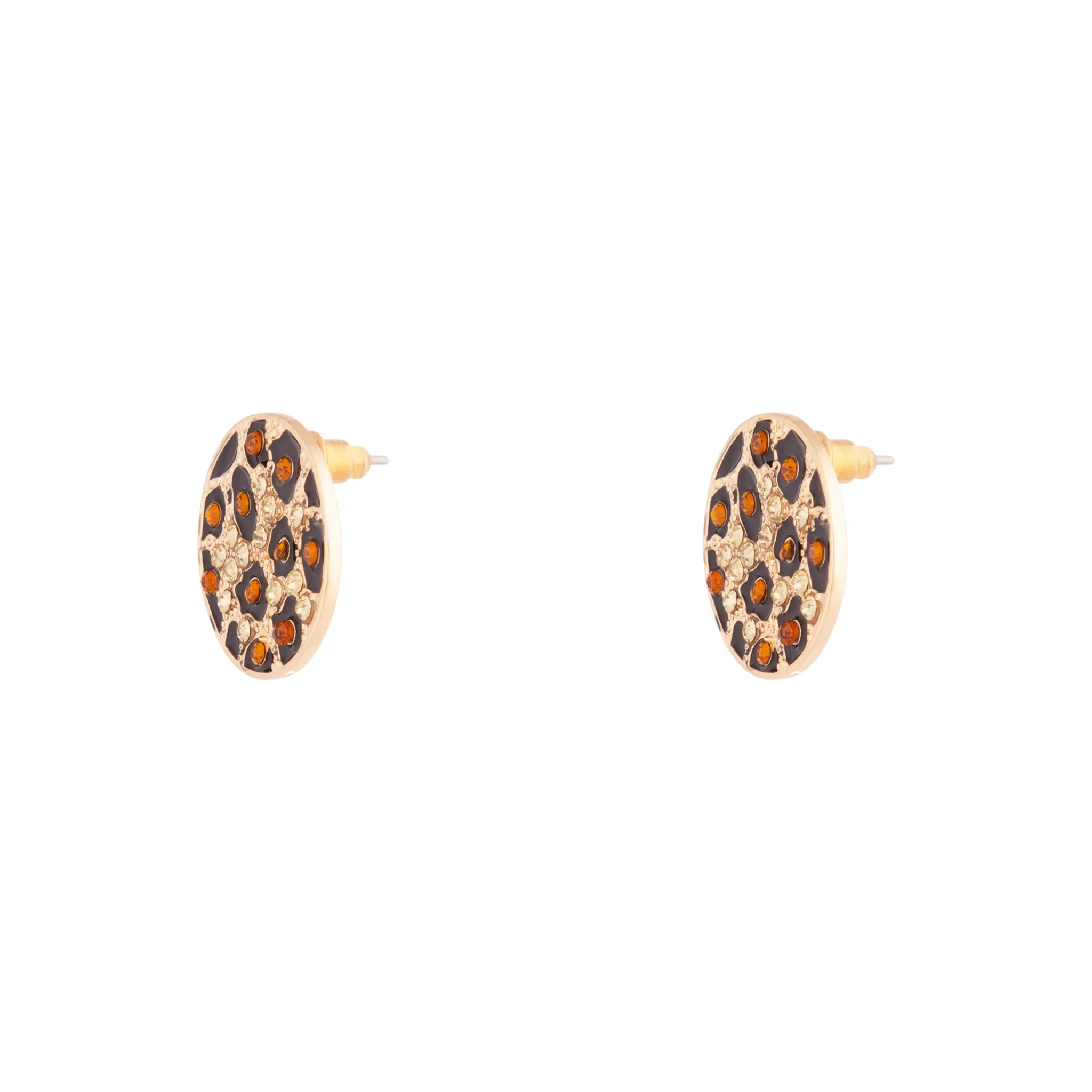 Leopard Glam Circle Stud