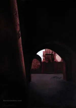 Light in the Tunnel Marrakesh Morocco Exhibition Pastel Art