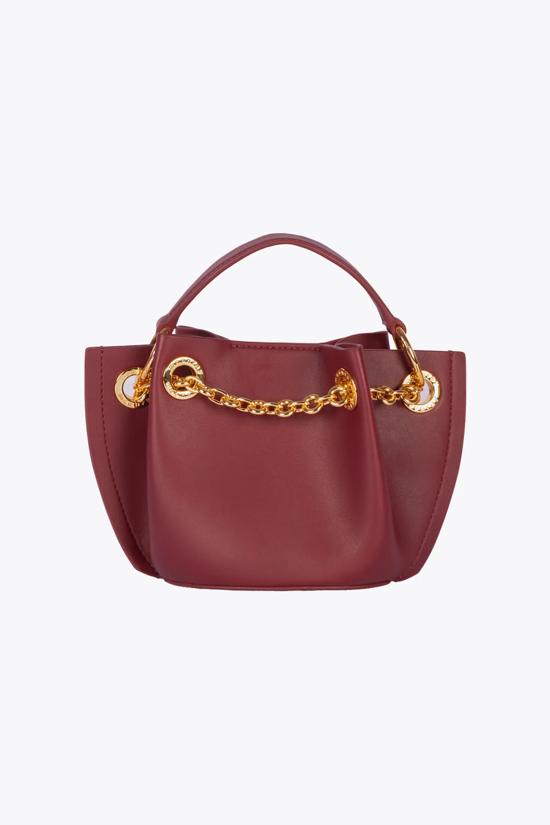 Lune mini bag in burgundy