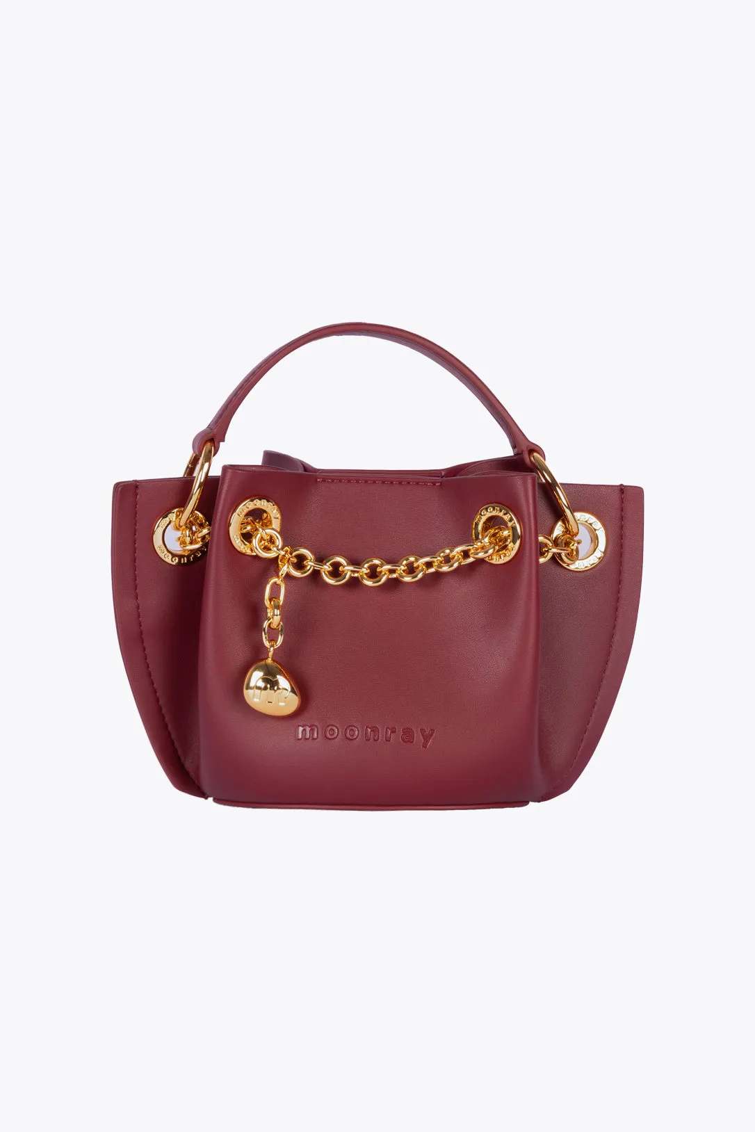 Lune mini bag in burgundy