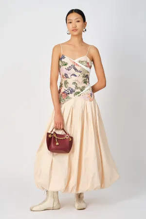 Lune mini bag in burgundy
