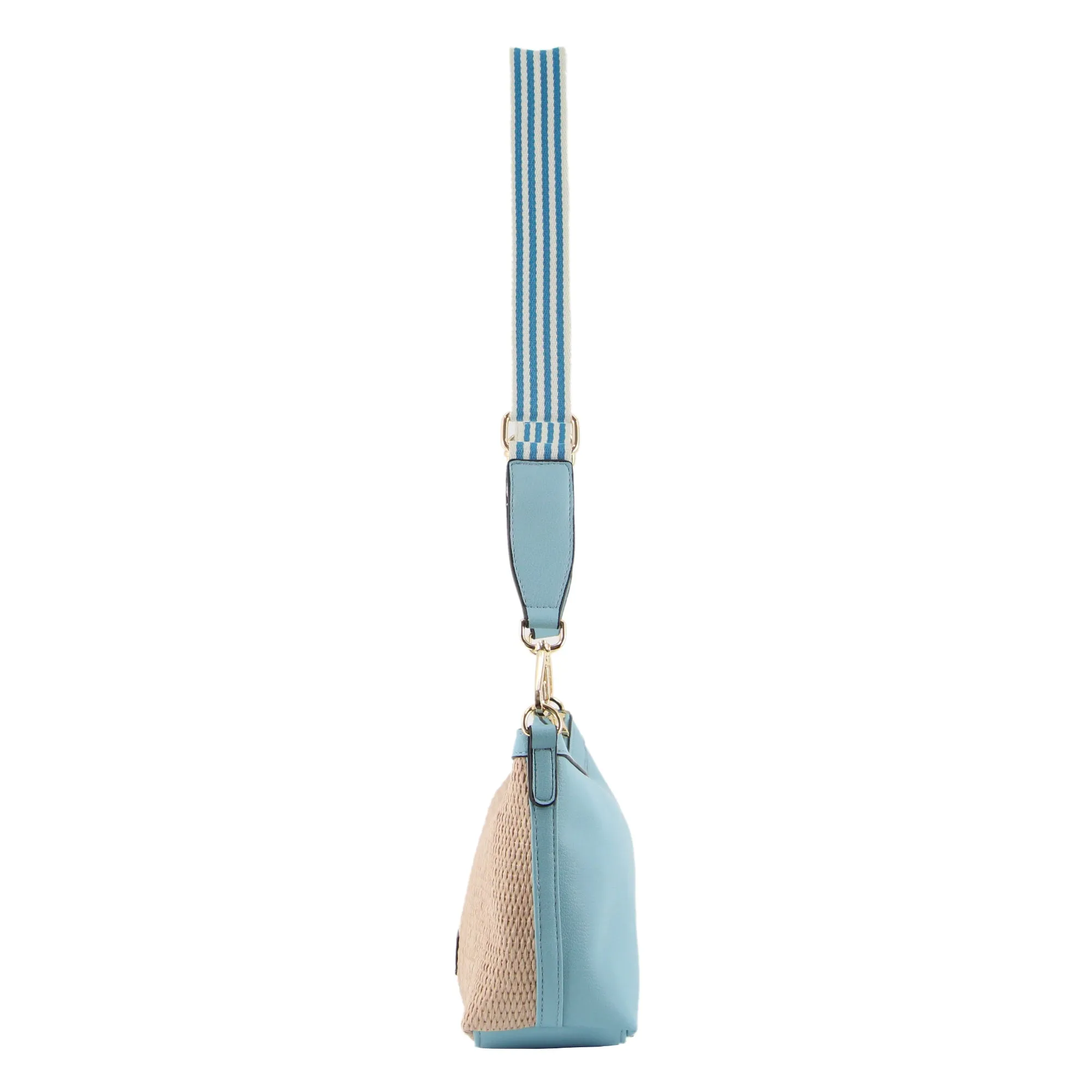 Milleni Vegan Leather Crossbody Bag - Blue