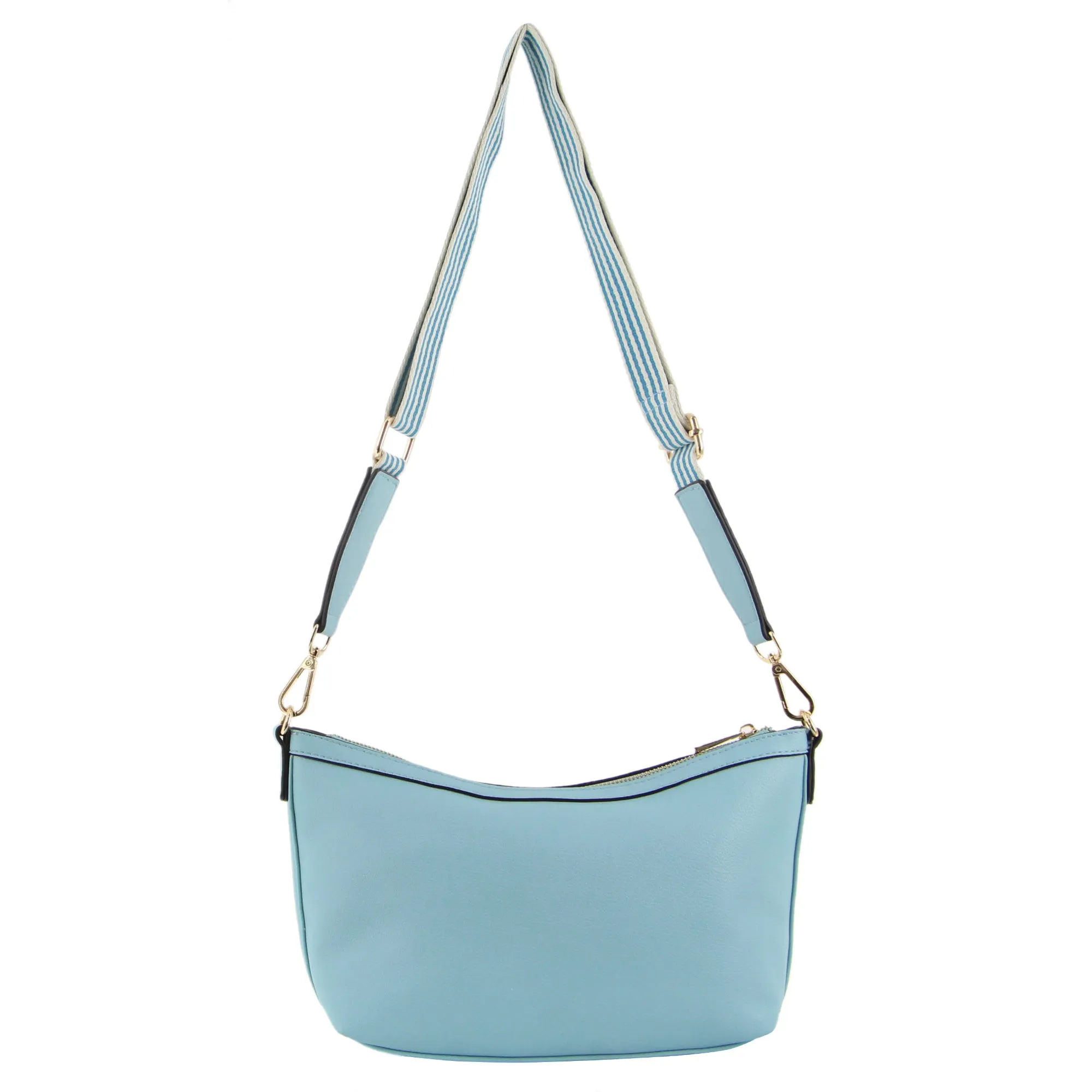 Milleni Vegan Leather Crossbody Bag - Blue