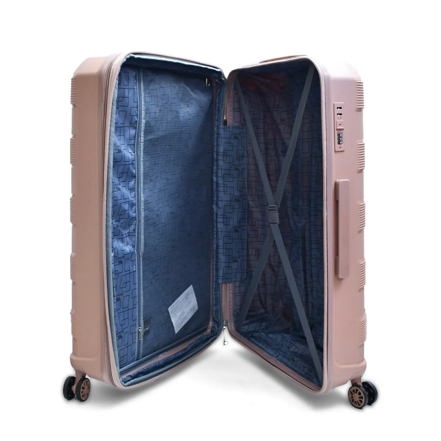 Monza Linex 360° Pp Luggage  3Pc (20/24/28") 1 Free Beauty Case