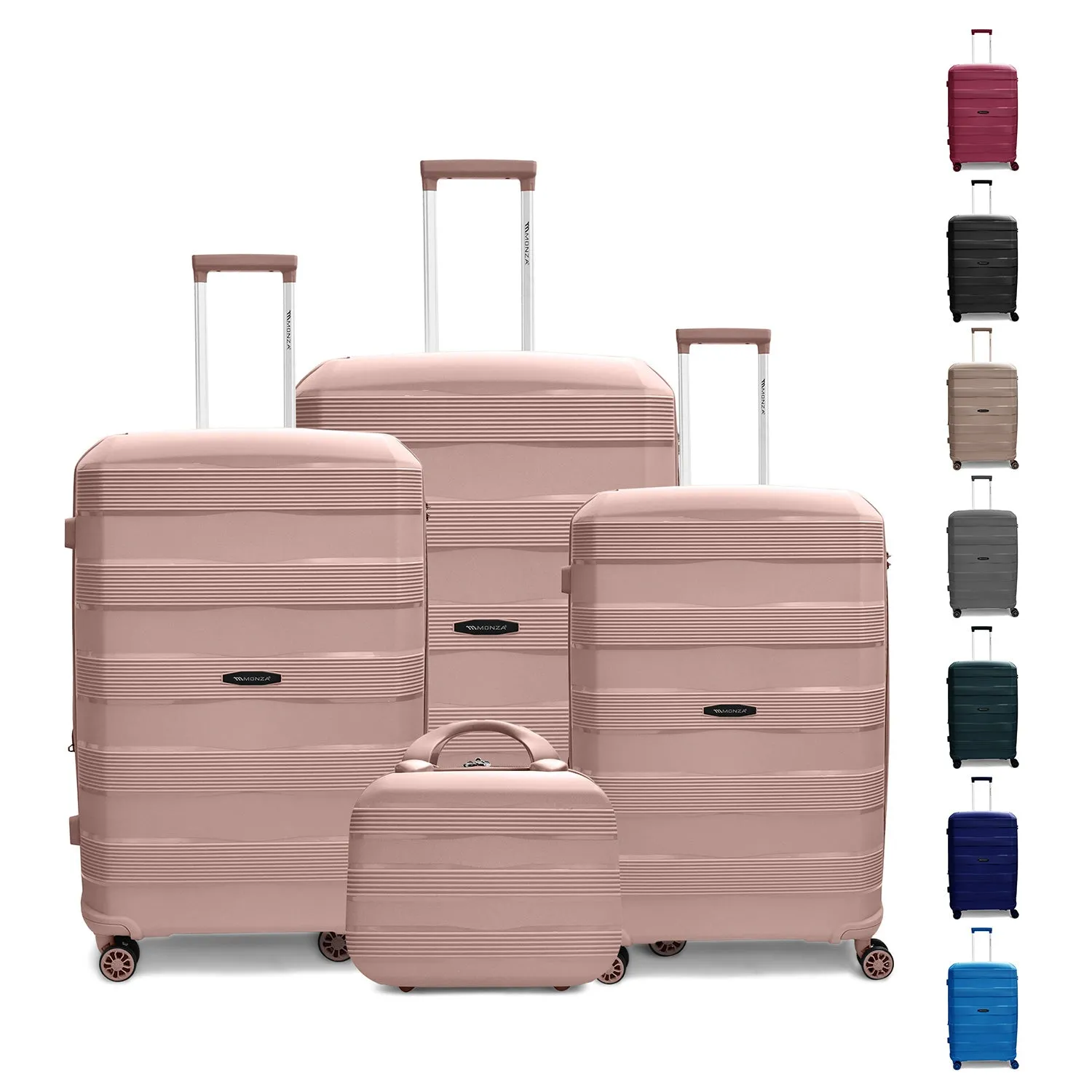 Monza Linex 360° Pp Luggage  3Pc (20/24/28") 1 Free Beauty Case