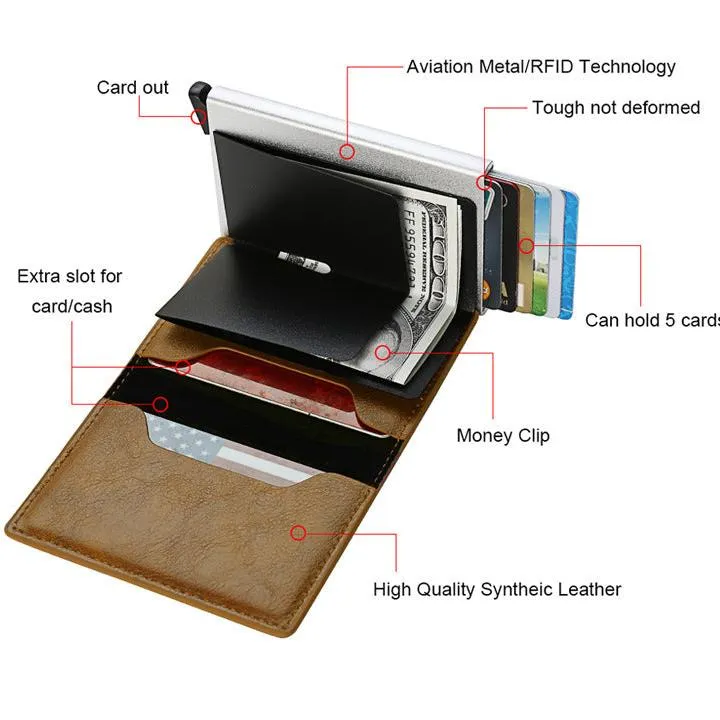 Multifunctional Card Holder Airtag Men's Short Card Holder Wallet Air Tag