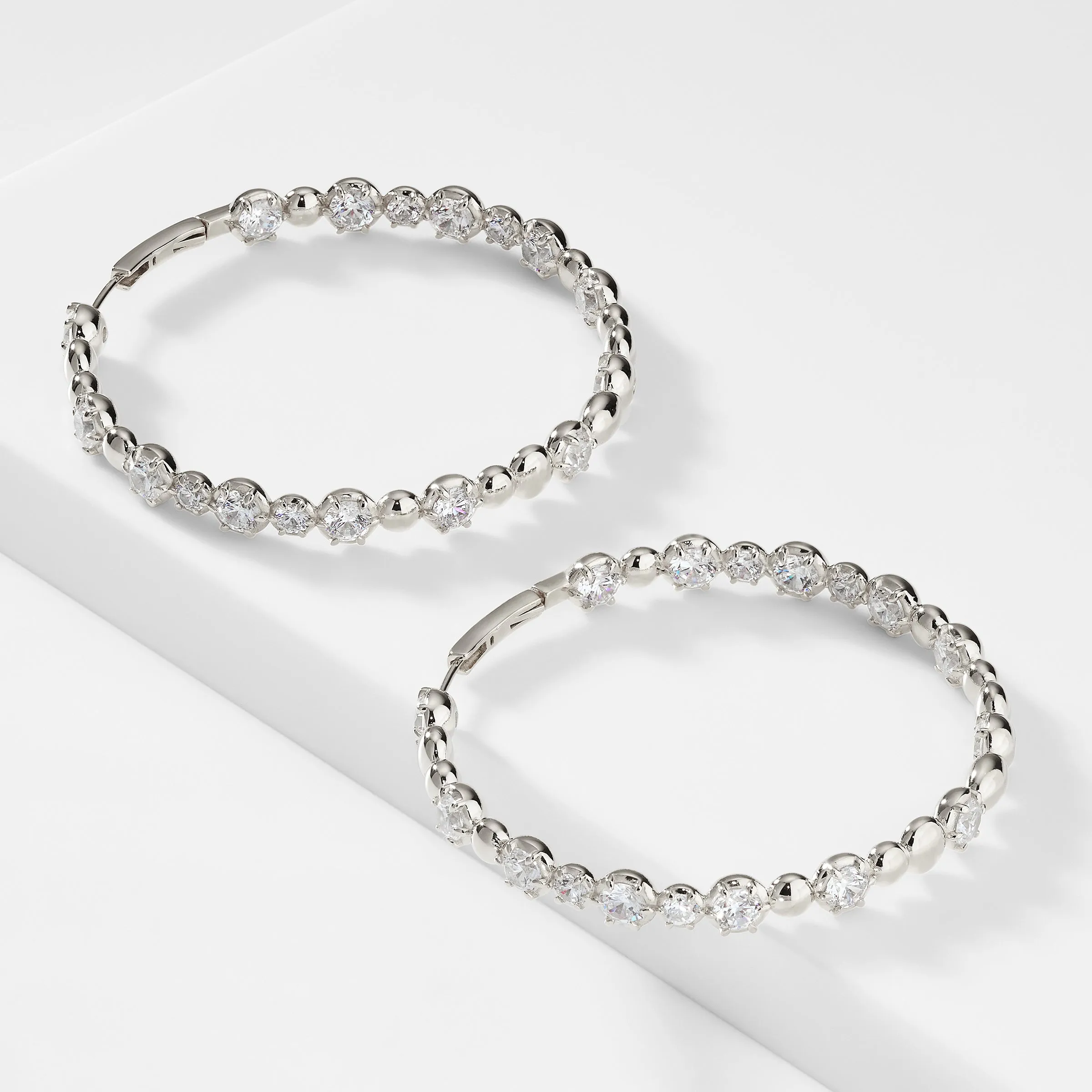 MUSE LARGE LENTIL HOOP EARRINGS