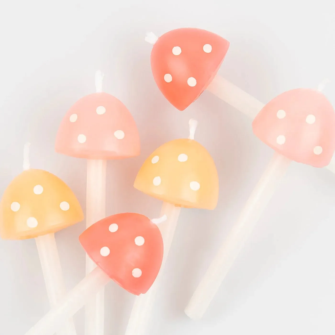 Mushroom Birthday Candles x 6