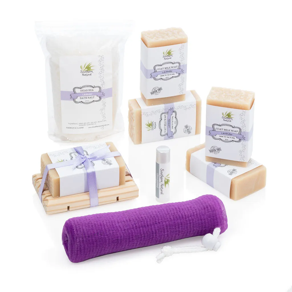 Natural Bath & Body Gift Bag With Sea Salt - Large Gift Set