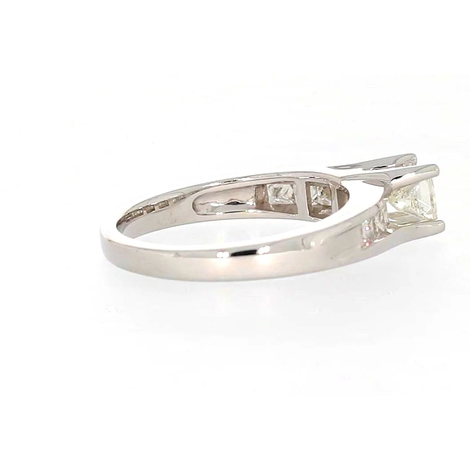New York 14ct White Gold Princess Cut with 1 CARAT tw of Diamonds Ring
