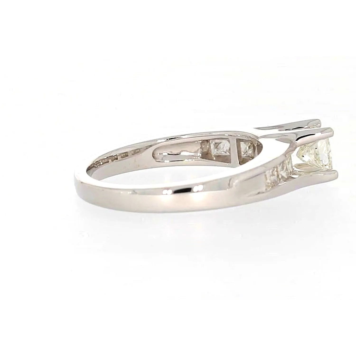 New York 14ct White Gold Princess Cut with 1 CARAT tw of Diamonds Ring