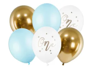 Pastel Blue ONE Assorted Latex Balloons 12inch x 6