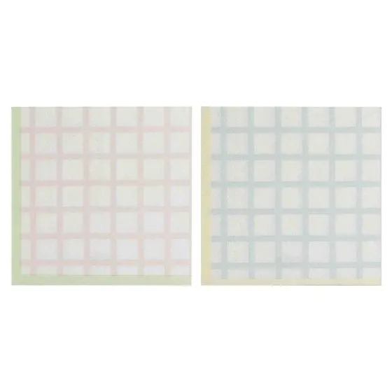 Pastel Gingham Paper Napkins - Pack of 16