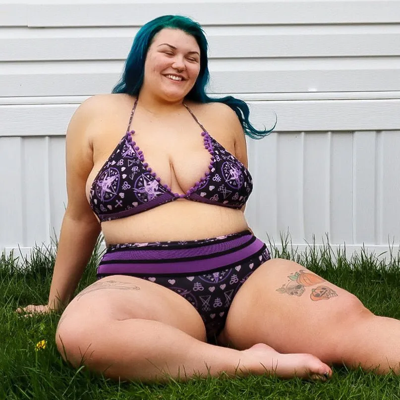 Pastel Goat Baphomet Pom Pom Bikini