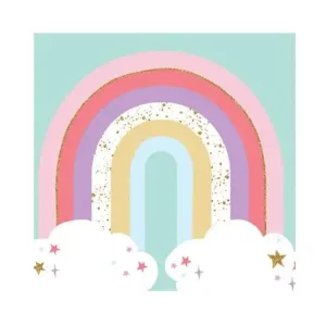 Pastel Rainbow Napkins - Lunch 20 Pkt
