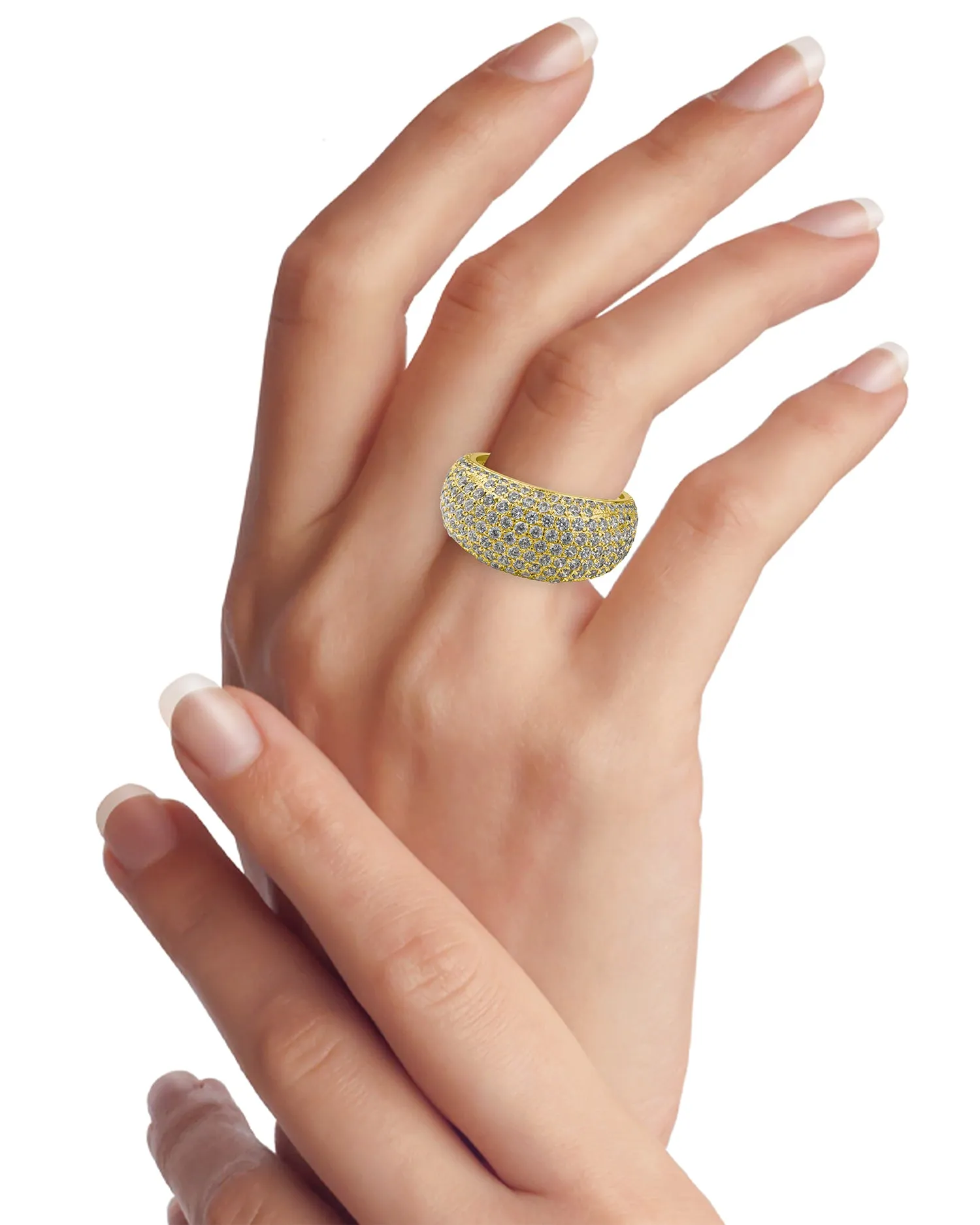 Pave CZ Dome Ring