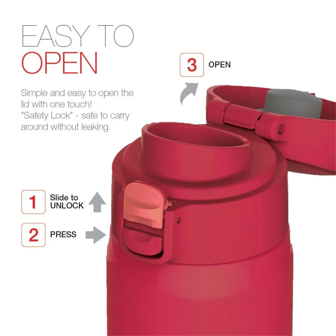 Peacock 550ml Stainless Steel Lightweight One Touch Bottle