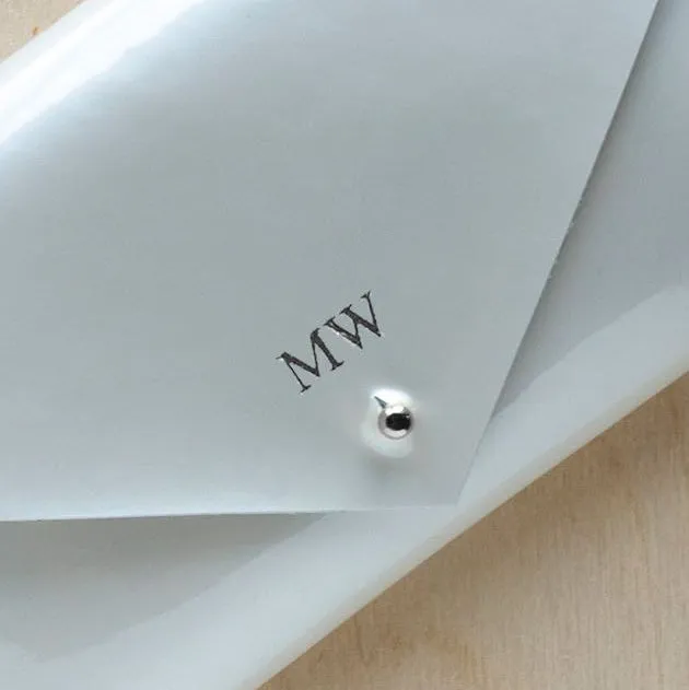 Pearl Patent Leather Clutch Bag