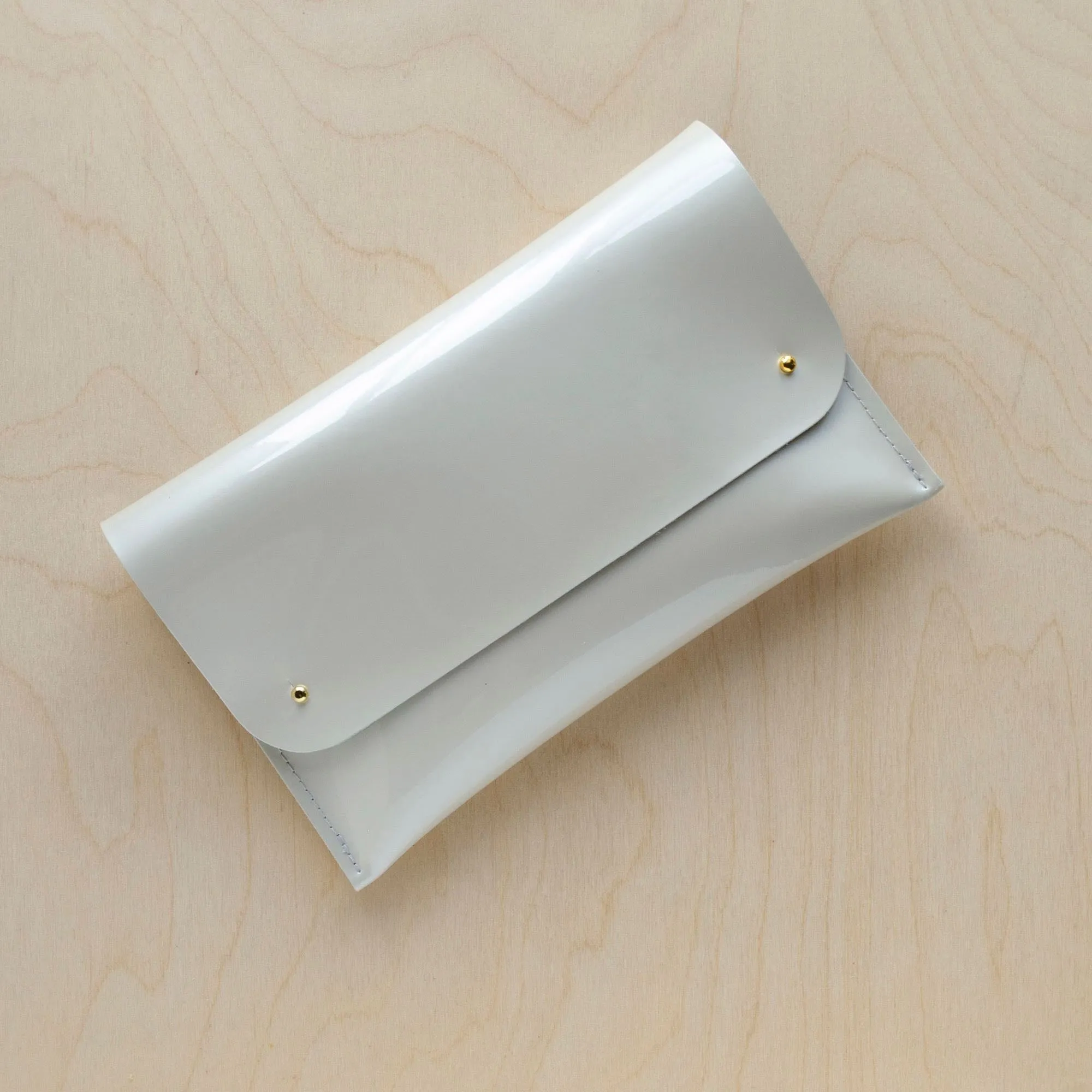 Pearl Patent Leather Clutch Bag