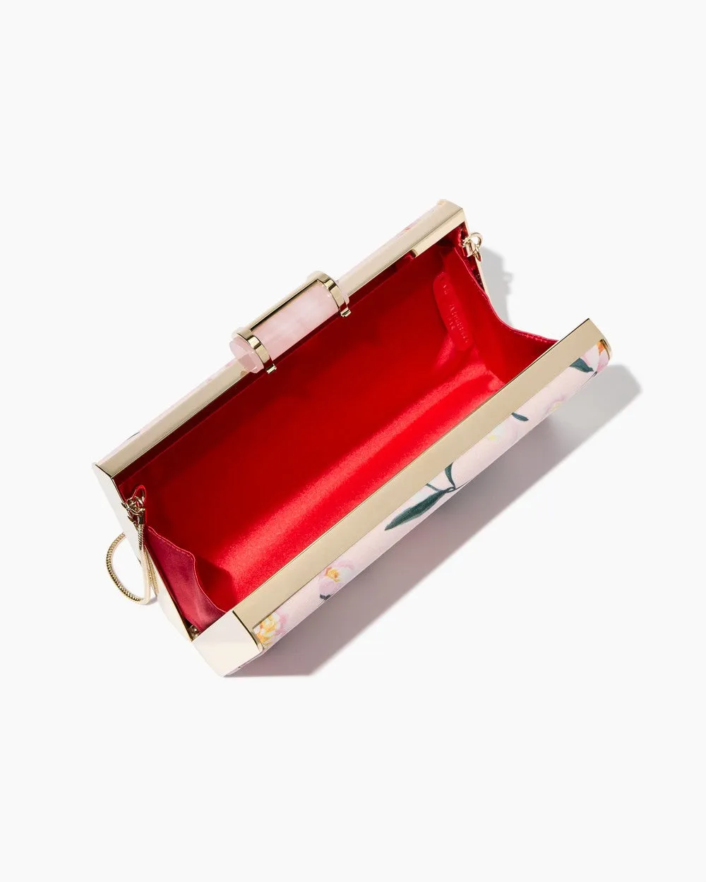 Peony-Print Scala Clutch