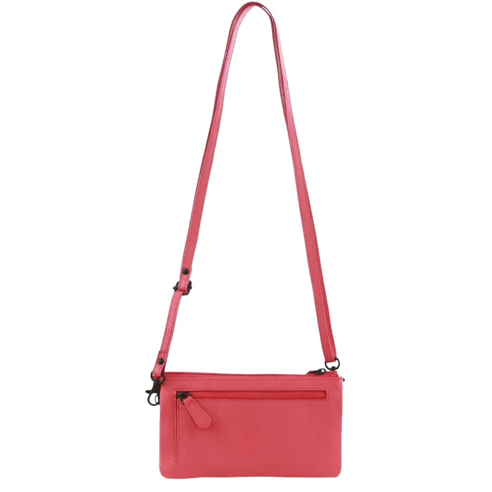 Pierre Cardin Leather Multiway Cross Body Bag - Pink