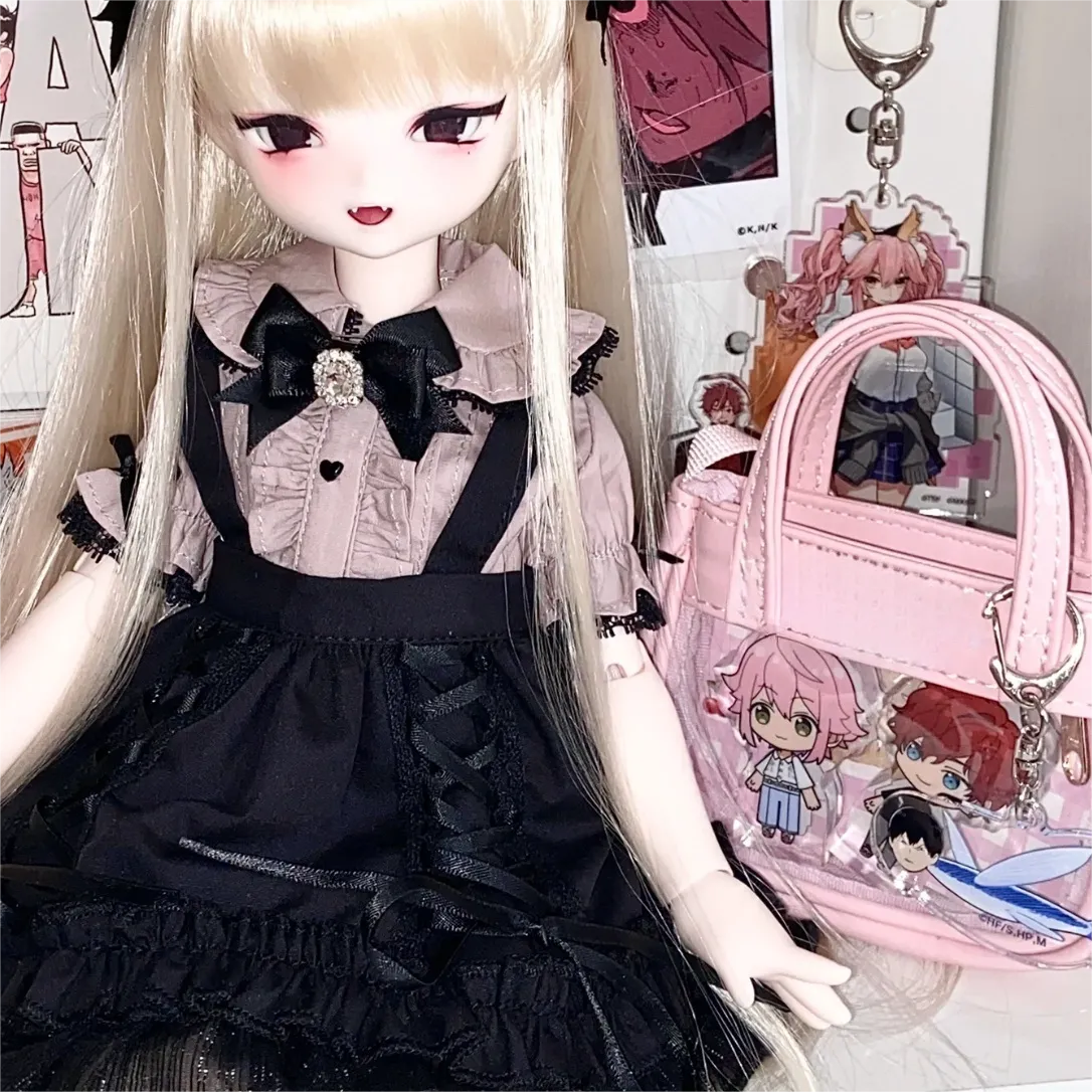 Pink Mini Clear Doll Tote Bag Accessories