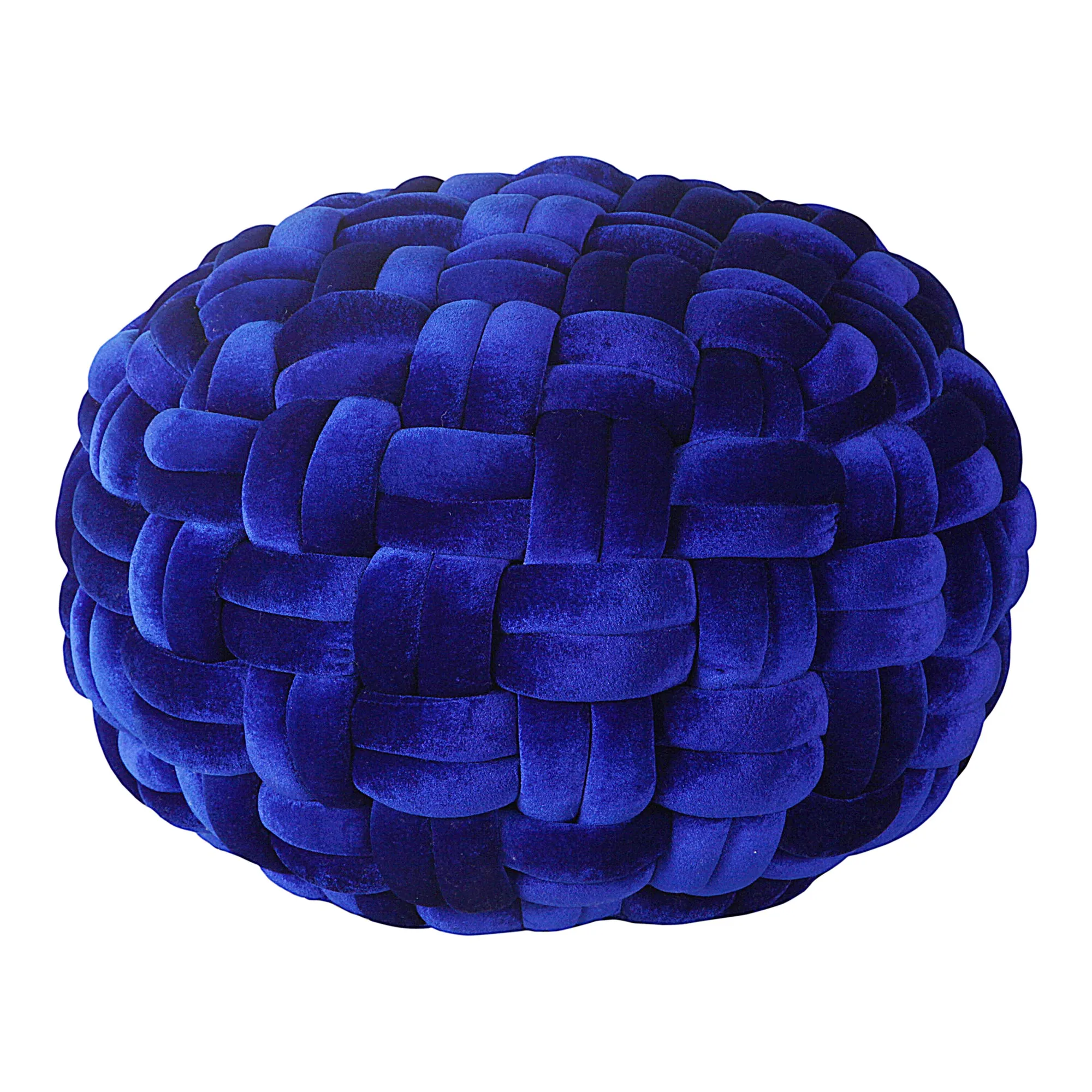 Pj Velvet Pouf Royal Blue