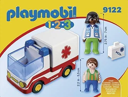 PLAYMOBIL 1.2.3 Rescue Ambulance Building Set
