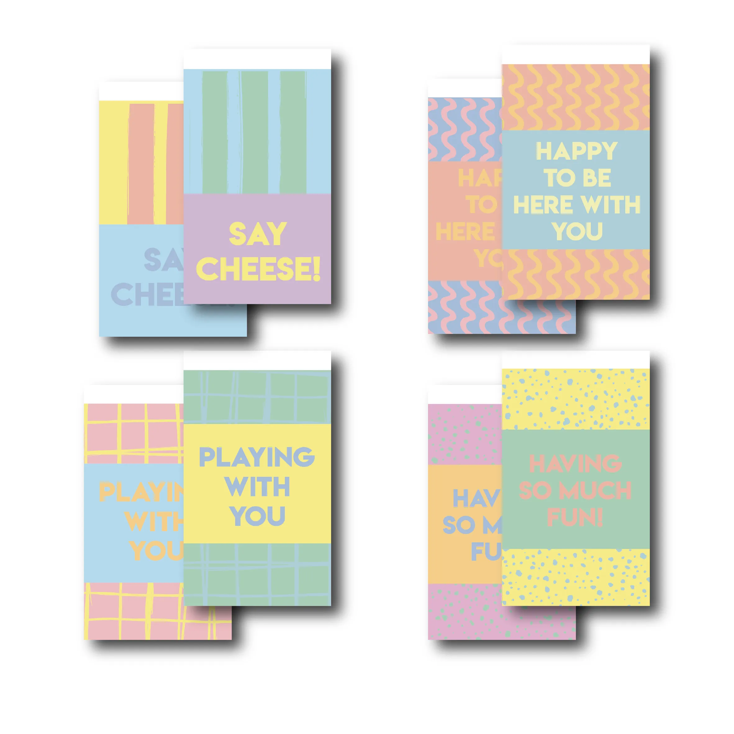 Quote tickets | PASTEL | set of 24 double-sided tickets too