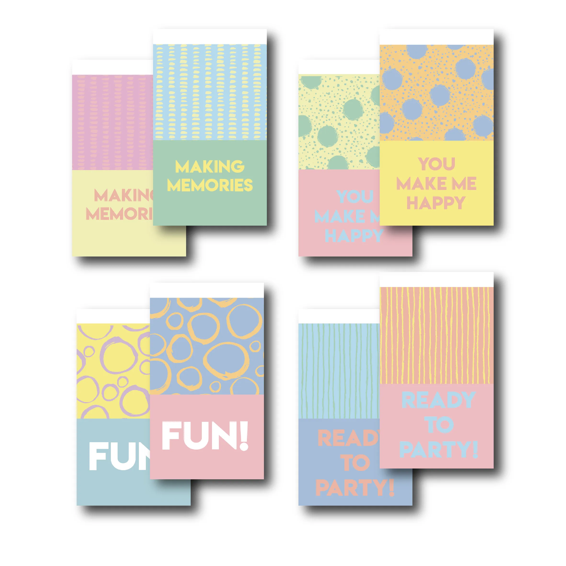 Quote tickets | PASTEL | set of 24 double-sided tickets too