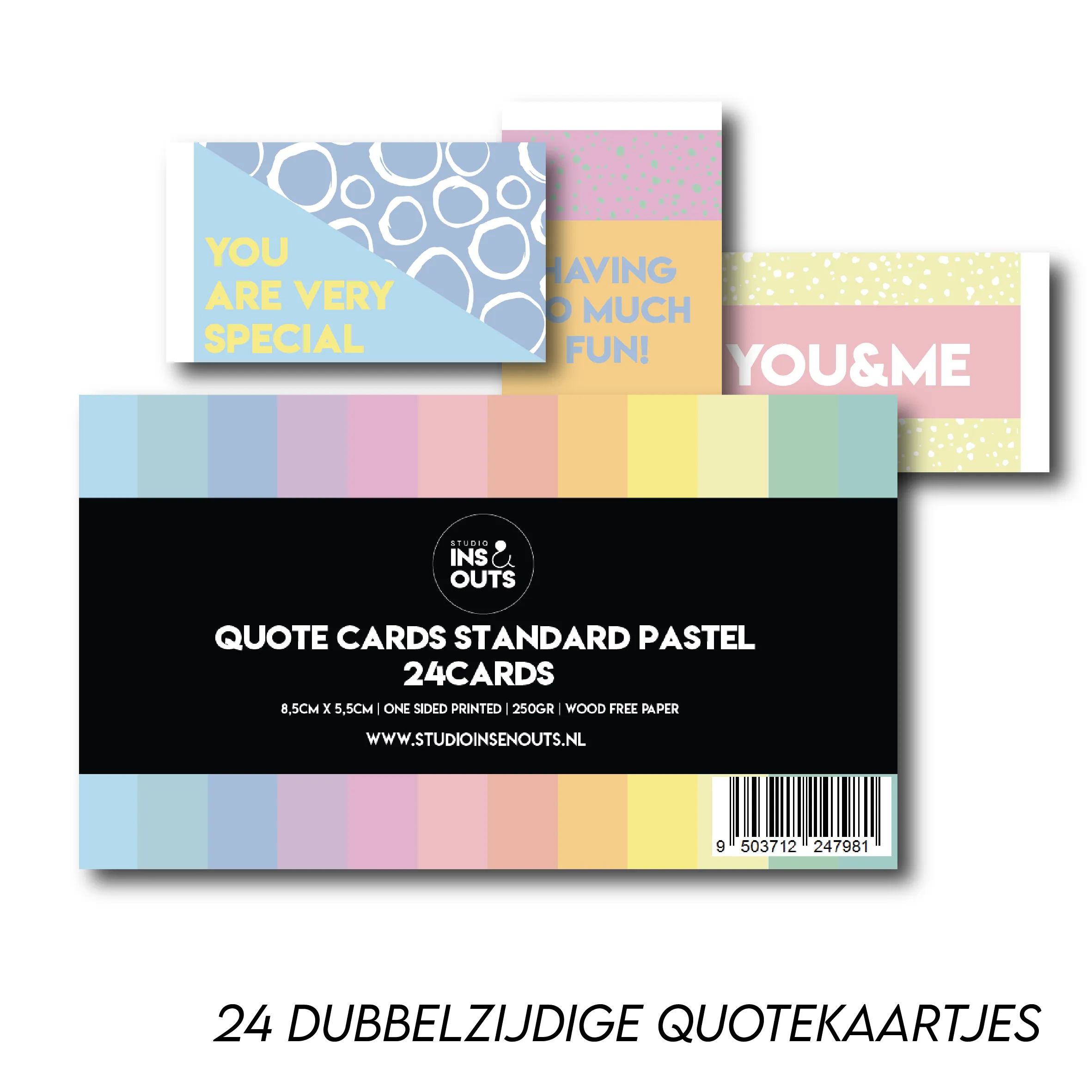 Quote tickets | PASTEL | set of 24 double-sided tickets too