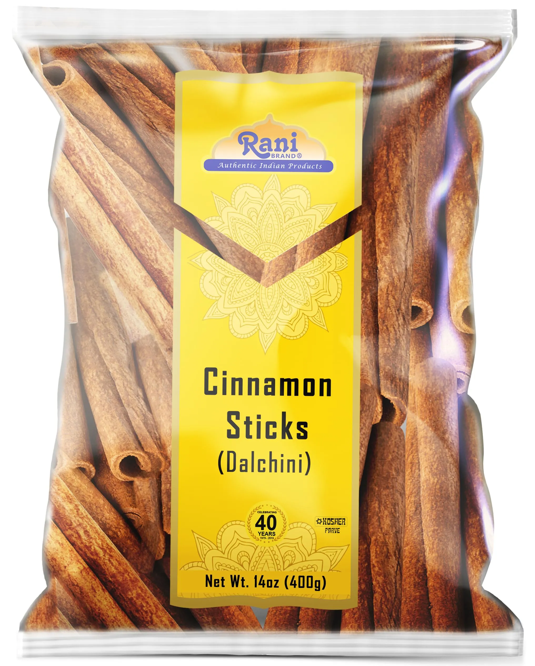 Rani Cinnamon Sticks 14oz (400g) ~ 72-88 Sticks 3" in Length Cassia Round ~ All Natural | Vegan | No Colors | Gluten Friendly | NON-GMO | Product of Vietnam