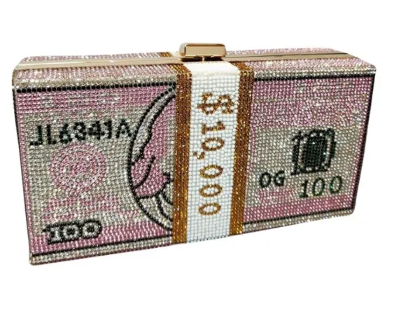 Rhinestone Money Bag by Laurine Lorraine