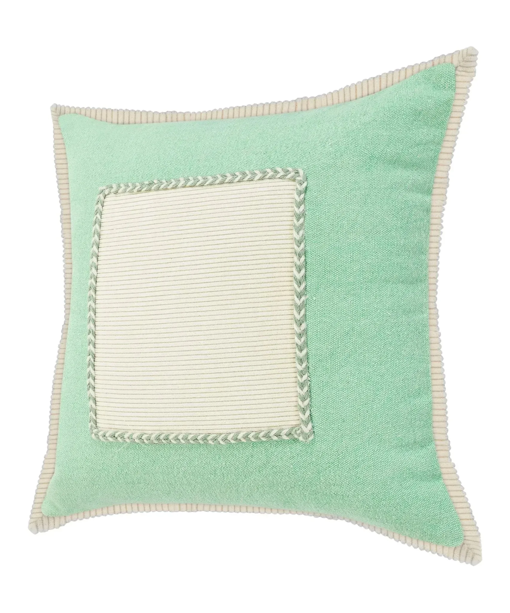 Riviera Lr07703 Pastel Green/Cream Pillow