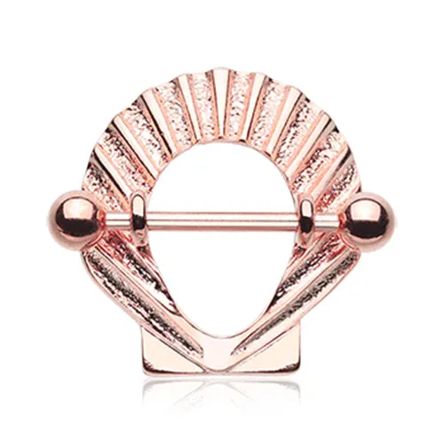 Rose Gold Seashell Nipple Shield Ring
