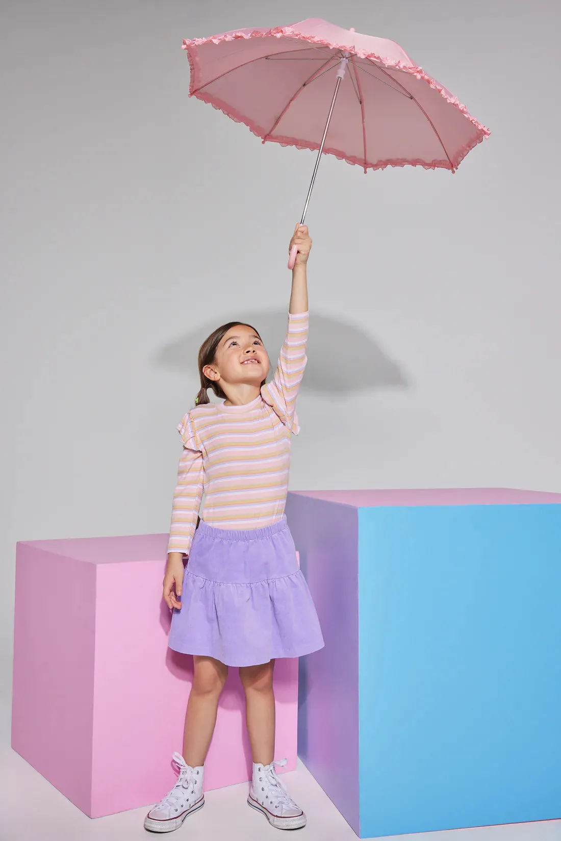 Sadie Top- Pastel Stripe