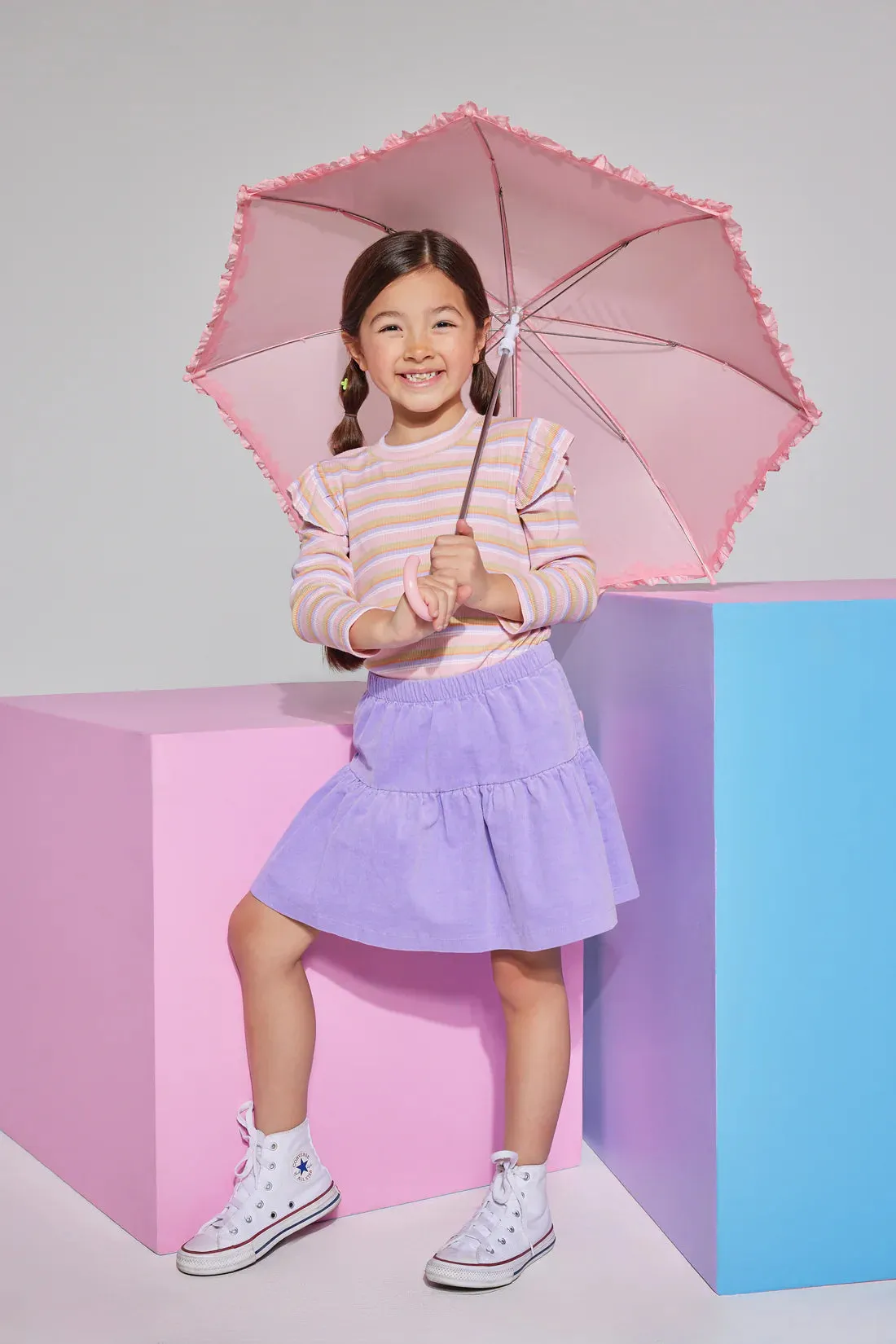 Sadie Top- Pastel Stripe