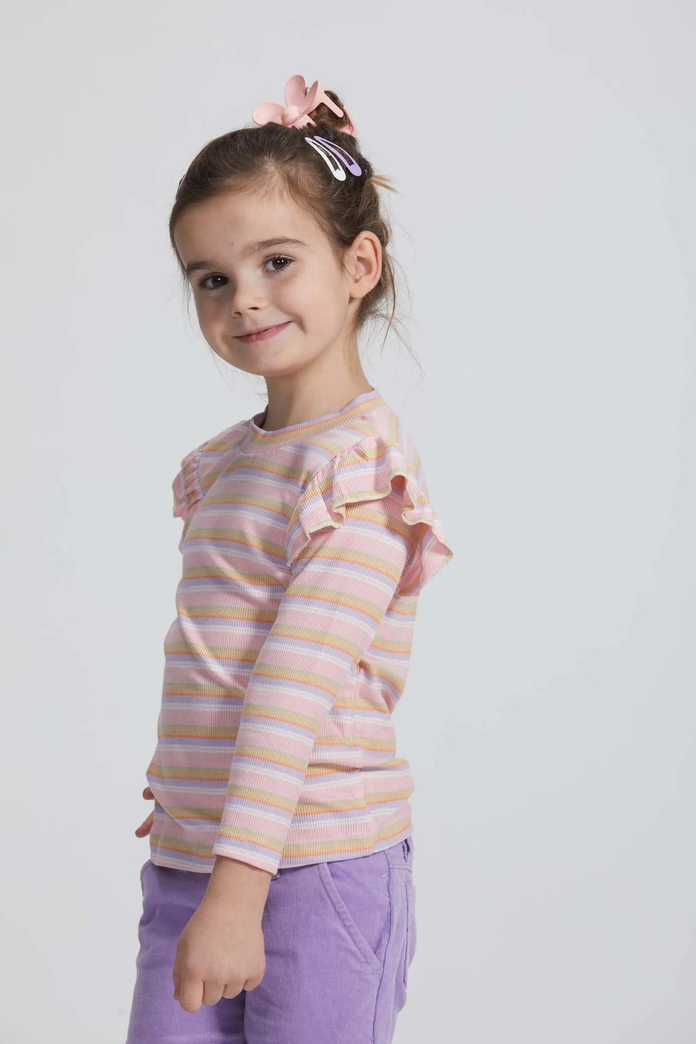 Sadie Top- Pastel Stripe