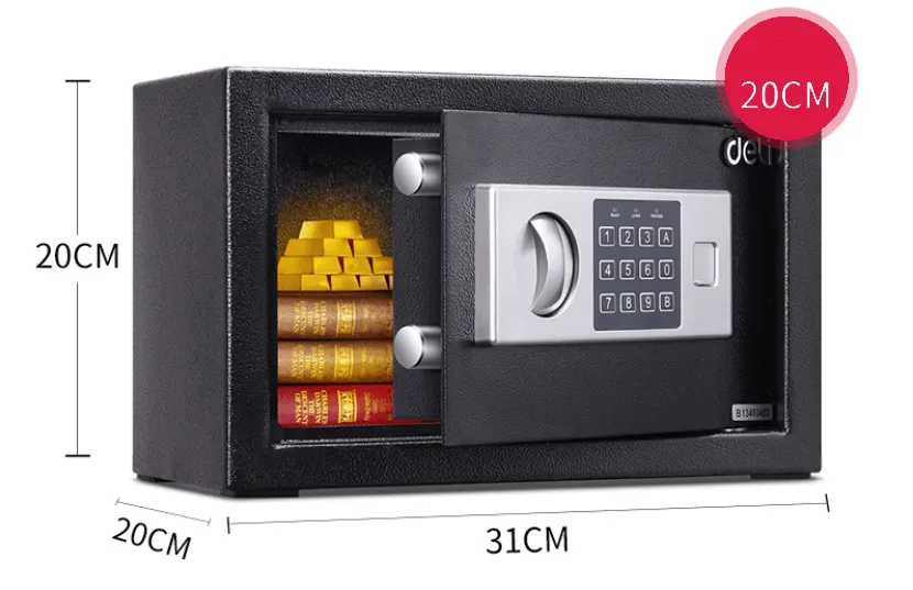 Safes 4mm 8L Door Thick Digital Security Box - Electronic Safe Box Password Home Office